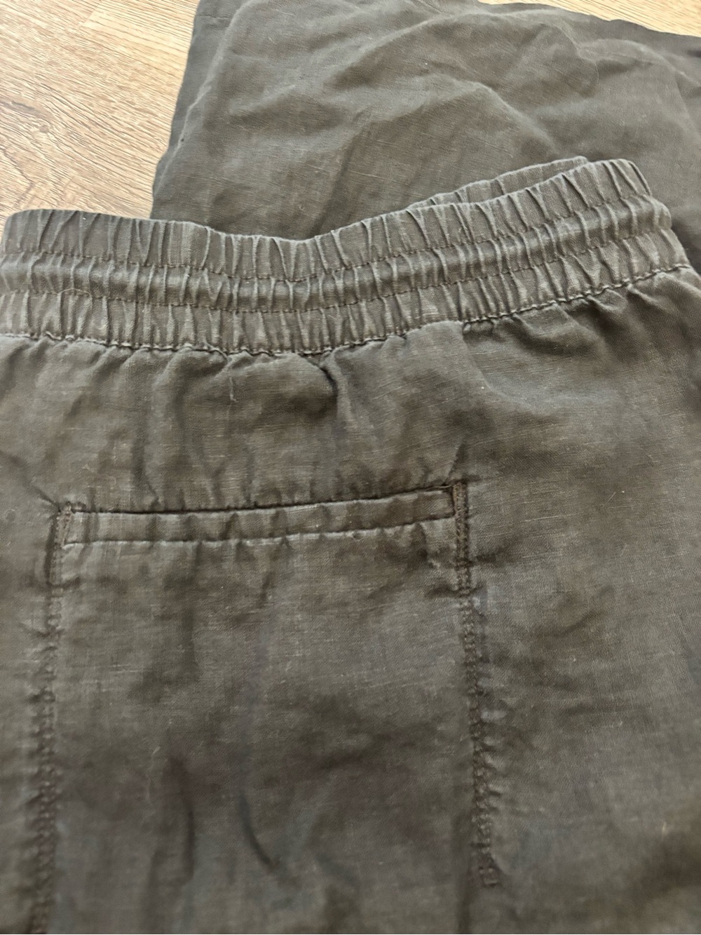 Athleta Linen Black Cabo Pants Casual Drawstring Linen-Blend Pants size 2X XXL - Picture 4 of 5
